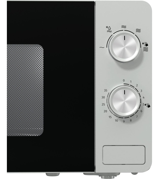 Микроволновая печь Gorenje MO20E1S серебристый, 20 л, 800 Вт, переключатели - поворотный механизм