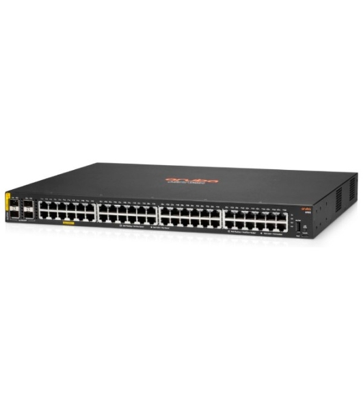 Коммутатор HPE Aruba 6100 48G 4SFP+ 370PoE+, 48×1 Гбит/с PoE+ + 4×10 Гбит/с SFP+, управляемый