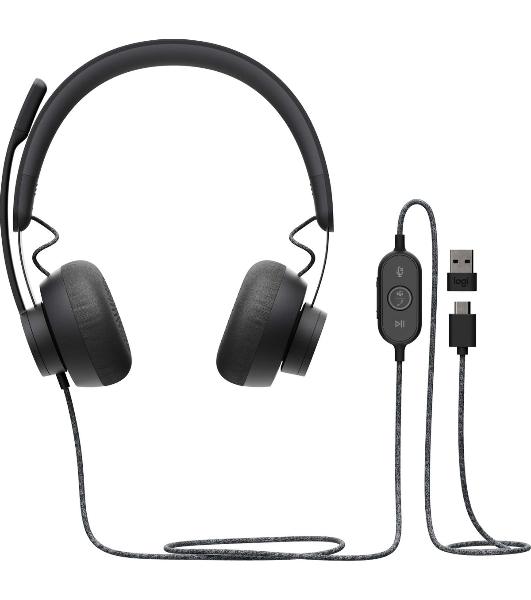 Гарнитура Logitech Zone Wired Teams графит, проводная, USB