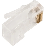 Коннектор LANMASTER RJ45 тип EZ, 8P8C, UTP, Cat.6, универсальный, со вставкой, покрытие 50 микрон,100 шт., фото2