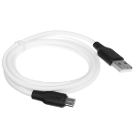 Кабель USB 2.0 HOCO X21, силиконовая оплетка, AM/microBM, бело-черный, 1м, фото6