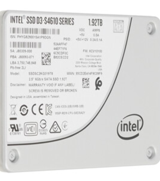 Накопитель SSD Intel D3-S4610 Series, 1920 Gb, SATA III, 2.5', R/W 560/510