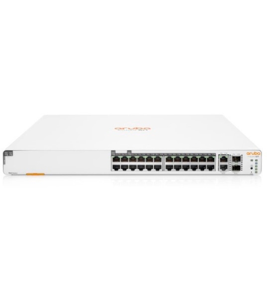 Коммутатор HPE Instant On 1960 24PoE+ 370W, 24×1 Гбит/с PoE+ + 4×10 Гбит/с SFP+, настраиваемый