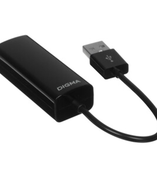 Сетевой адаптер Digma D-USB2-LAN100 Net Adapter Ethernet USB 2.0 (pack:1pcs)