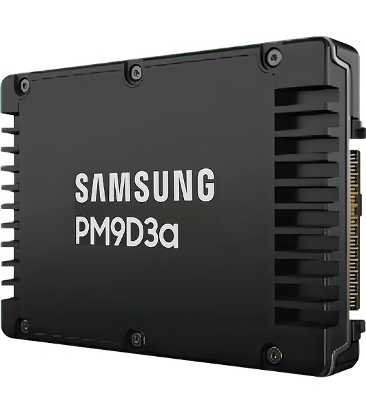 Накопитель SSD Samsung PM9D3a, 15360Gb, U.3(2.5' 15мм), NVMe, PCIe 5.0x4, 3D TLC, R/W 12000/6000Mb/s, IOPs 2 000 000/350 000, TbW 28032, DWPD 1 (12 мес.)