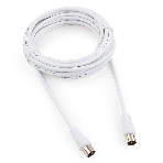 Кабель телевизионный Cablexpert, CCV-515-W-5M, Coaxial M/F, белый, 5м, фото4