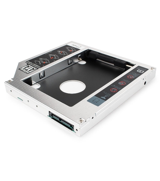 Контейнер для HDD Gembird MF-95-02 Низкопрофильный адаптер для 2.5-дюймового накопителя в отсек 5.25 дюйма, 12 мм