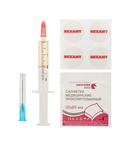 Смазка для кулеров (вентиляторов) Rexant SX-3, шприц 2 мл