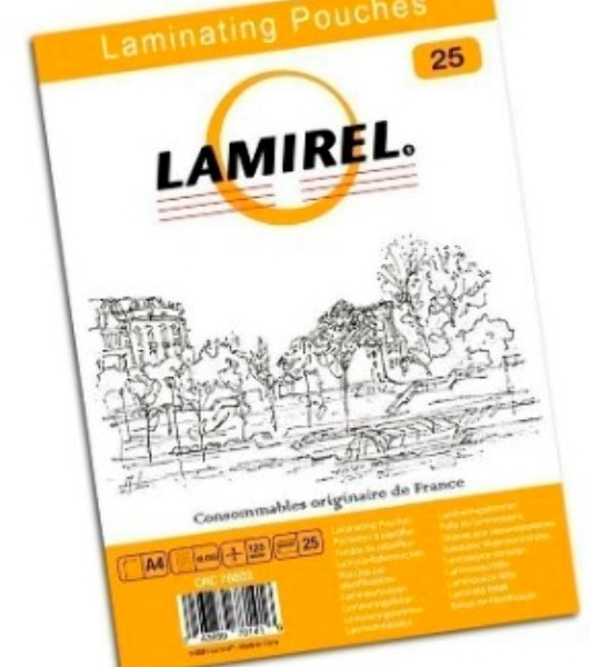 Пленка для ламинирования Fellowes 125мкм A4 (25шт) глянцевая 216x303мм Lamirel (LA-78802)