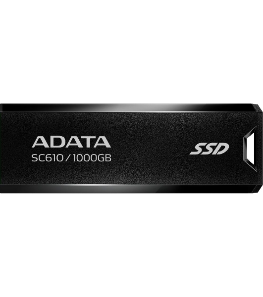 Внешний SSD ADATA SC610, 1TB, USB 3.2 Gen 2 Type-A, R/W 550/500, черный
