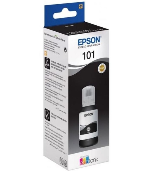Картридж струйный Epson L101 C13T03V14A черный (127мл) для Epson L4150/L4160/L6160/L6170/L6190