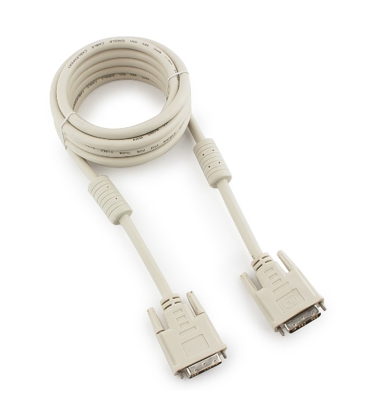 Кабель DVI-D single link Gembird, 3м, 19M/19M экран, феррит.кольца, пакет