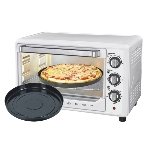 Мини-печь Sakura SA-7001WP 35л, духовка 1600 Вт,, механ.управление, 3 режима работы духовки (верх, низ, верх+низ), таймер на 60 минут, регулировка температуры духовки, комплектация - металлическая решетка, противень, круглая форма для выпечки (230х50 мм), ухват. белый., фото 1