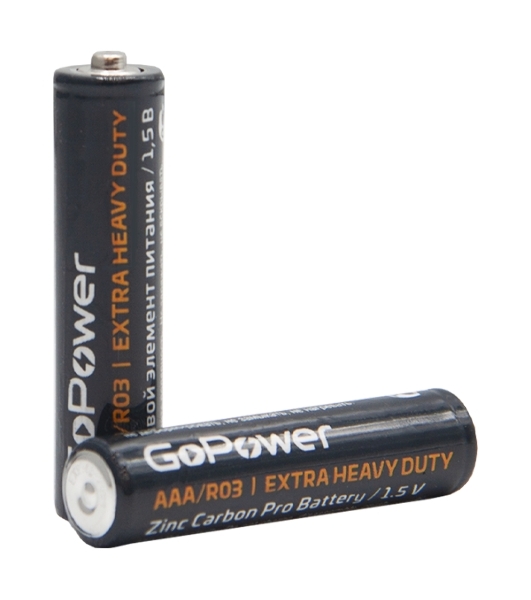 Батарейка GoPower R03 AAA Shrink 4 Heavy Duty 1.5V (4/60/1200)