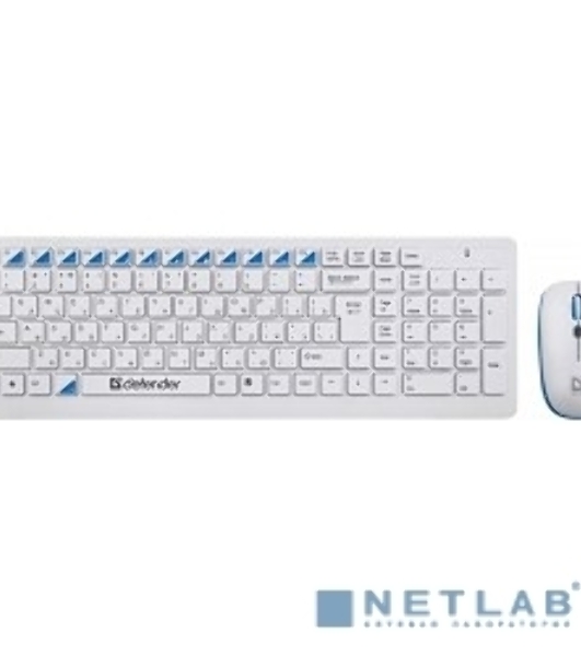 Комплект клавиатура+мышь Defender Skyline 895 беспроводной, USB, 2000 DPI, белый
