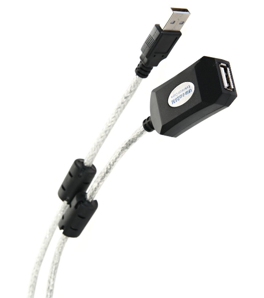 Кабель-адаптер/Кабель-адаптер USB2.0-repeater, удлинительный активный Am-->Af 25м AOpen ACU823-25M