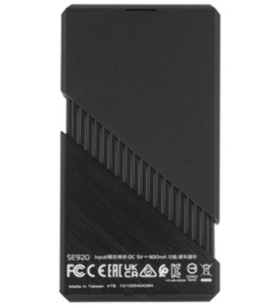 Внешний SSD ADATA SE920, 2Tb, USB 4 Type-C, R/W 3800/3700, черный