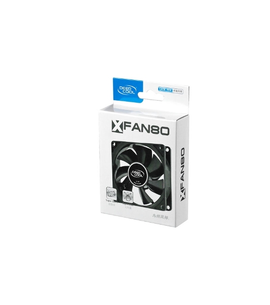 Вентилятор для корпуса DEEPCOOL XFAN 80 черный, 80 мм, 1800 об/мин, 20.3 дБ, Molex