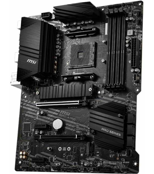 Материнская плата MSI B550-A PRO, AM4, AMD B550, 4xDDR4, 6xSATA, 2xM.2, 1xPCI-E 4.0 x16, 1xPCI-E 3.0 x16, 2xPCI-E x1, 1xHDMI, 1xDP, 1x 1Gb LAN, 4xUSB-A 2.0, 2xUSB-A 3.2 Gen 1, 1xUSB-A 3.2 Gen 2, 1xUSB-C 3.2 Gen 2, 6x3.5 мм, 7.1, ATX