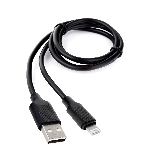 Кабель Cablexpert для Apple CCB-USB-AMAPO2-1MB, AM/Lightning, издание Classic 0.2, 1м, черный, блистер, фото2
