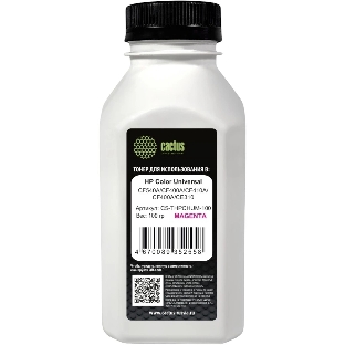 Тонер Cactus CS-THPCHUM-100 пурпурный флакон 100гр. для принтера HP Color Universal CF540A/CF400A/CF410A/CF400A/CE310