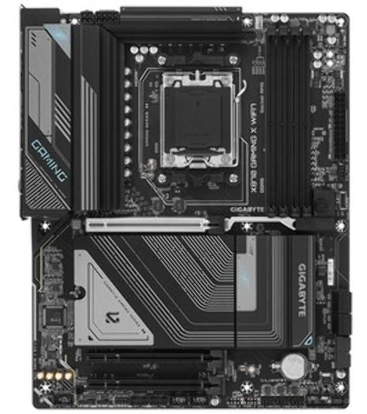 Материнская плата Gigabyte X870 GAMING X WIFI7, AM5, AMD X870, 4xDDR5, 4xSATA, 3xM.2, 1xPCI-E 5.0 x16, 2xPCI-E 3.0 x1, 1xHDMI, 1xUSB-C (DP), 1x 2.5Gb LAN, 4xUSB-A 2.0, 3xUSB-A 3.2 Gen 1, 1xUSB-A 3.2 Gen 2, 2xUSB-C 3.2 Gen 2 (USB4), 3x3.5 мм, 7.1, ATX