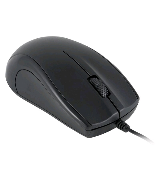 Мышь проводная Oklick 185M черный, 1200 dpi, USB, кнопки - 3