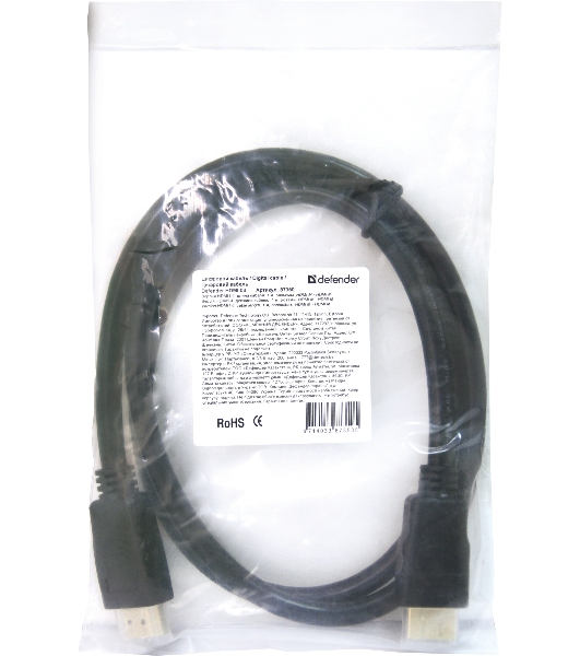 Кабель Defender HDMI-03 HDMI M-M, ver 1.4, 1.0 м