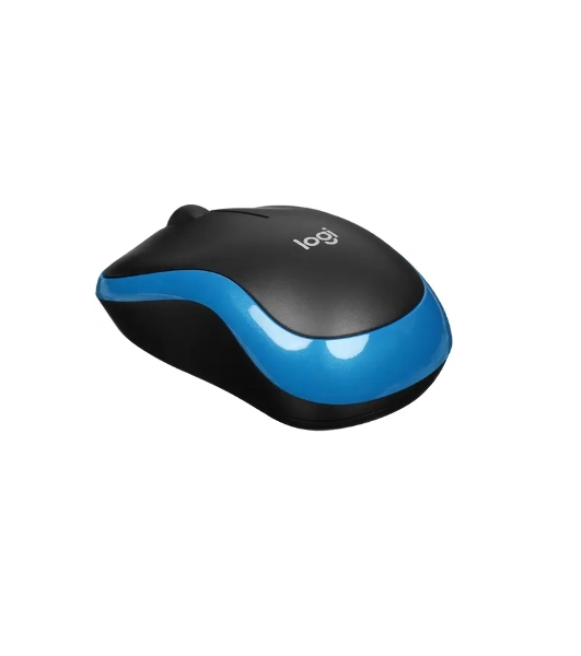 Мышь беспроводная Logitech M185 синий, 1000 dpi, радиоканал, USB, кнопки - 3