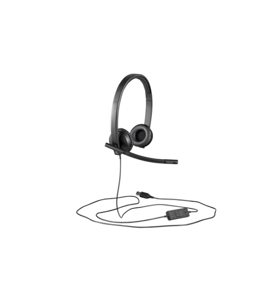 Гарнитура Logitech USB Headset H570e Stereo чёрный, проводная, USB