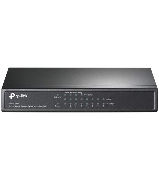 Коммутатор TP-Link SMB TL-SG1008P Коммутатор 8-port Gigabit Switch с 4 портами РоЕ