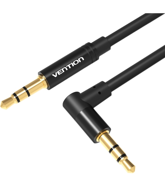 Кабель Vention аудио Jack 3,5 мм M/Jack 3,5 мм M угол 90 - 0.5м черный Кабель Vention аудио Jack 3,5 мм M/Jack 3,5 мм M угол 90 - 0.5м черный