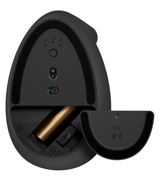 Мышь беспроводная Logitech Lift графитовый, 4000 dpi, радиоканал, Bluetooth, USB, кнопки - 6