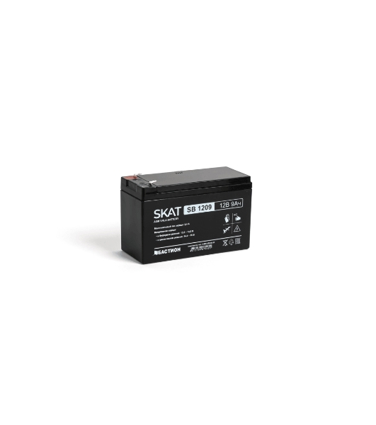 Батарея для ИБП свинцово-кислотная SKAT SB 1209 тип AGM 12V 9А·ч I зар. 2,7 А (ножевые клеммы, гарантия - 18 месяцев) (2540)