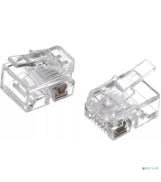 Коннектор ExeGate PL12-6P6C-100 RJ-12 телефонный разъем (6P6C), золотое напыление (100 шт)