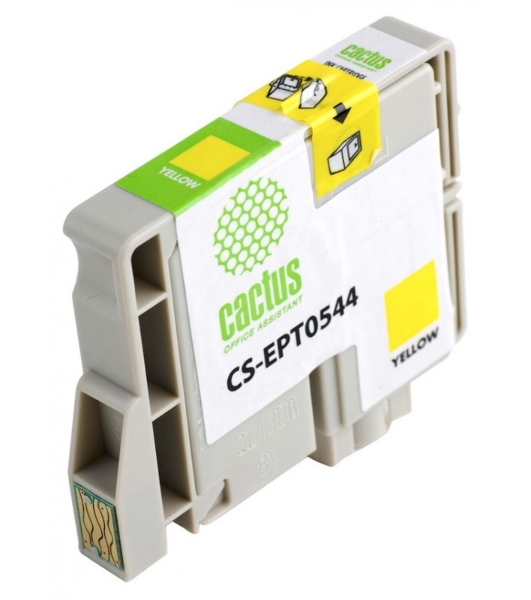 Картридж струйный Cactus CS-EPT0544 желтый для Epson Stylus Photo R800/R1800 (16,2мл)