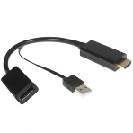Конвертер HDMI->DisplayPort, Cablexpert DSC-HDMI-DP, HD19M+USBxHD20F, черный, фото4