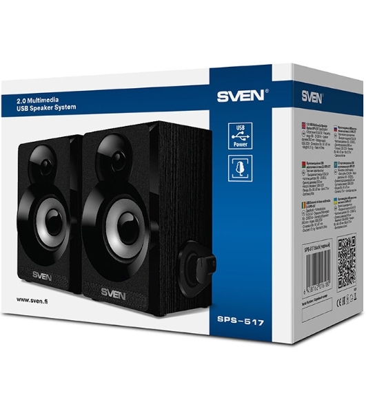 Акустическая система SVEN SPS-517, 2.0 черный