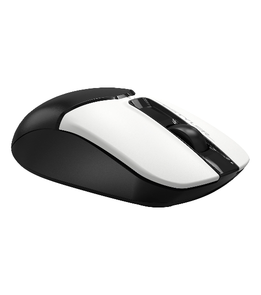 Мышь беспроводная A4Tech Fstyler FG12 белый/черный, 1200 dpi, радиоканал, USB, кнопки - 3