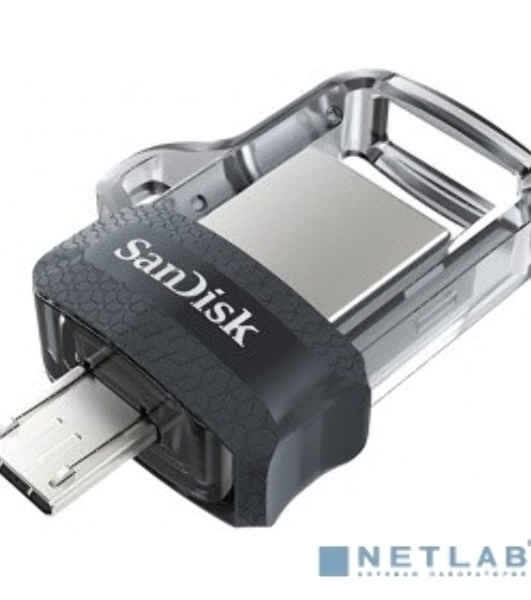 Флешка USB 64 Gb SanDisk Ultra Android Dual OTG, m3.0/USB 3.0, черный