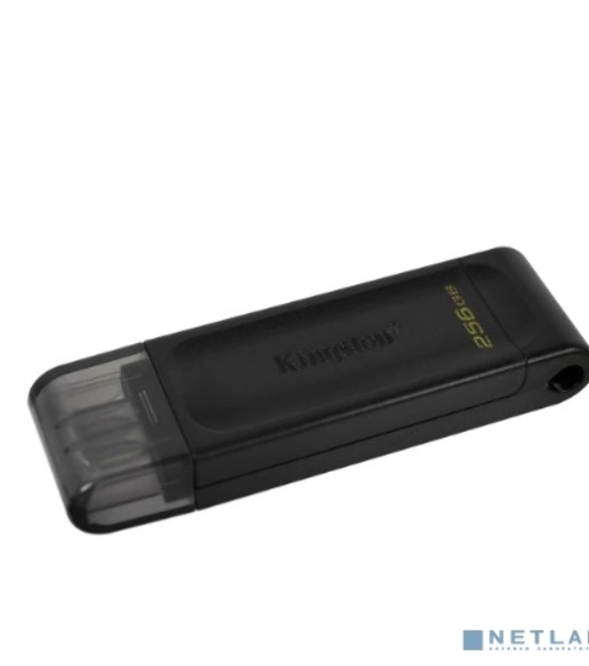 Флешка USB Kingston DataTraveler DT70 (DT70/256Gb), 256Gb, USB Type-C 3.2, R/W 70/45, черный