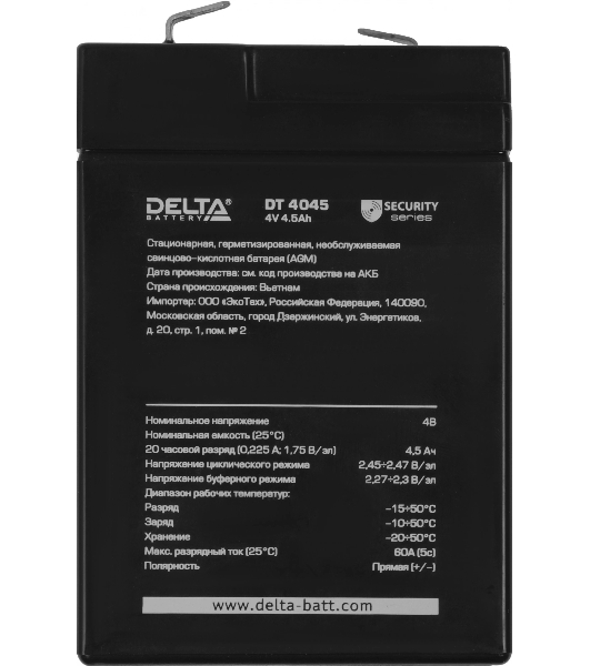 Батарея для ИБП Delta DT 4045 (4V, 4.5Ah)