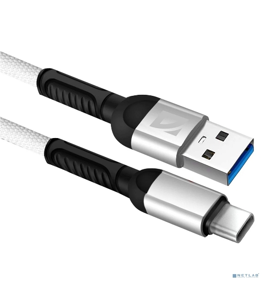 Кабель Defender USB кабель F167 TypeC 1м, 2.4А, ткань, пакет