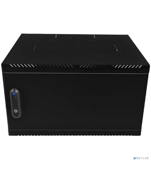Шкаф коммутационный ЦМО (ШРН-6.650.1-9005) настенный 6U 600x650 мм пер. дв. металл 200 кг черный 470 мм 180 град.