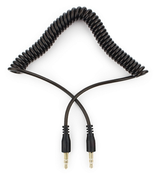 Кабель аудио Cablexpert CCA-405-6, Jack3.5 - Jack3.5, 2м, спиральный