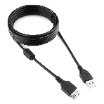 Кабель Gembird PRO USB 2.0 3.0м AM/AF позол.конт., фер.кол., пакет, фото 1
