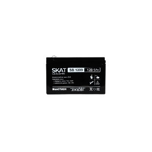 Батарея для ИБП свинцово-кислотная SKAT SB 1209 тип AGM 12V 9А·ч I зар. 2,7 А (ножевые клеммы, гарантия - 18 месяцев) (2540)