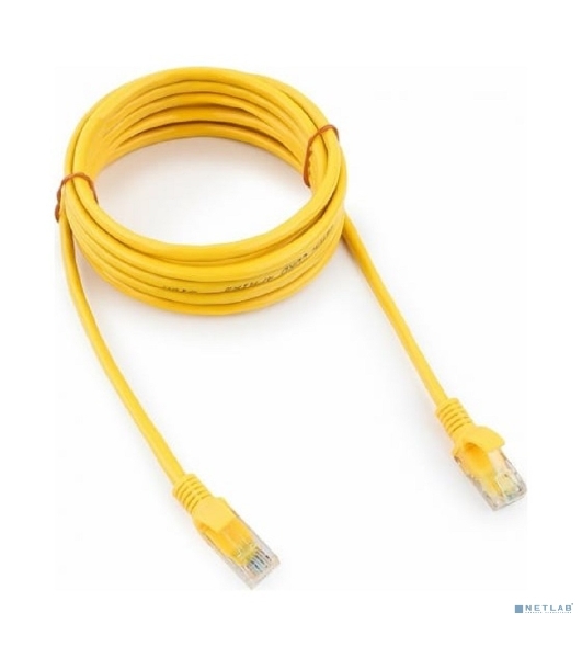 Патч-корд UTP Cablexpert cat.5e, 3м, литой, многожильный, желтый