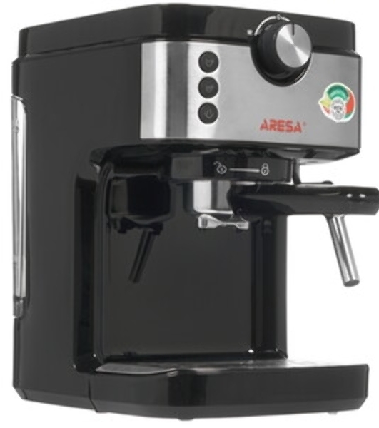 Кофеварка рожковая ARESA AR-1612 черный, исп. кофе - молотый, 1,5 л, 1100 Вт, 15 бар