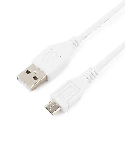 Кабель Gembird/Cablexpert AM/microBM 5P, 0.5м, экран, белый, пакет